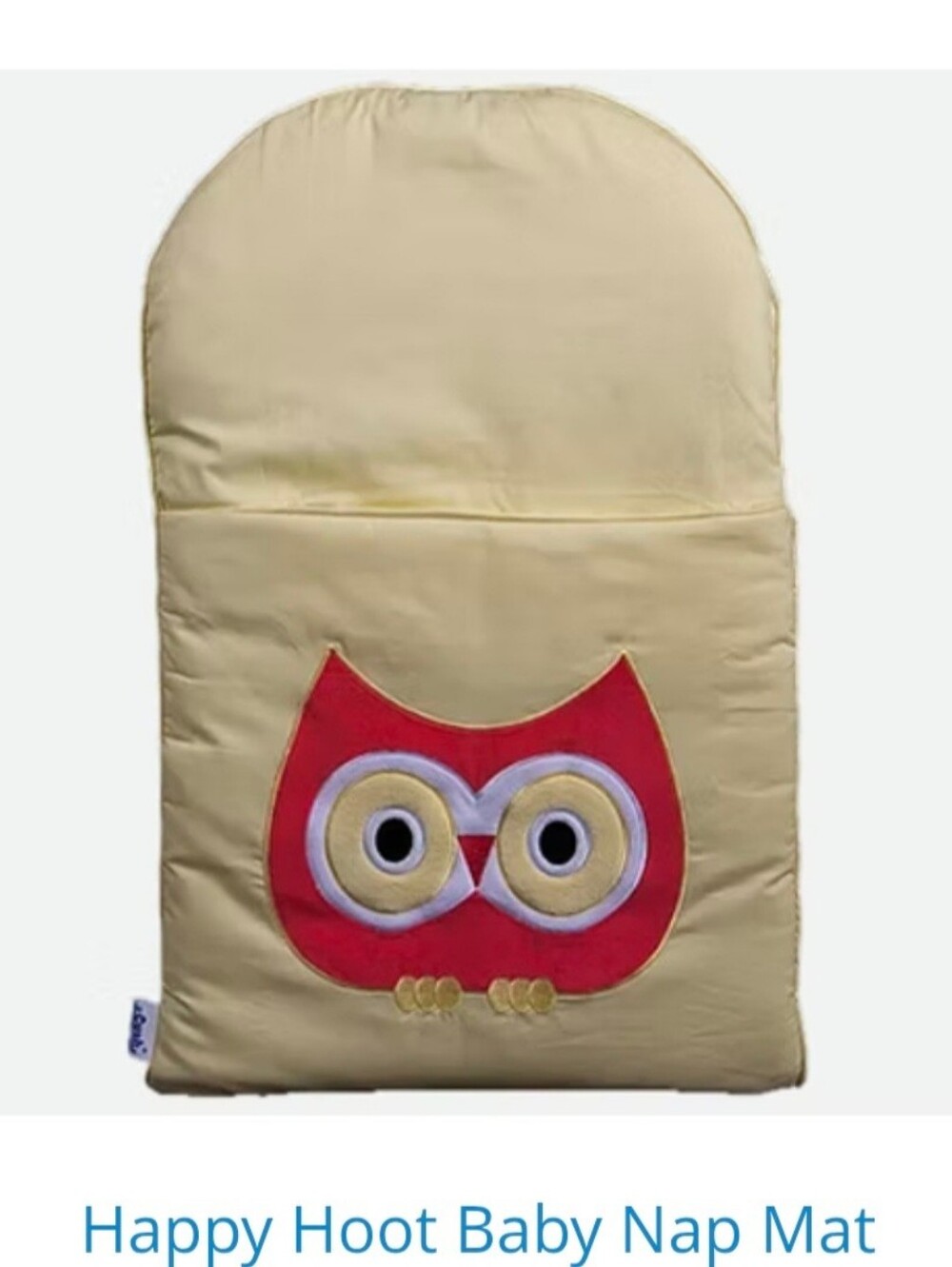 ZCush Happy Hoot Owl Baby Nap Mat Yellow